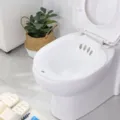 Εργονομική λεκάνη μπάνιου sitz για τουαλέτα, λεκάνη εμβάπτισης περινεϊκής φροντίδας - Λευκό