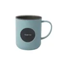 Dubbelwandige mondspoelbak tandenborstelbeker met handvat voor huishoudelijke badkamer - 301-400ml / Blauw