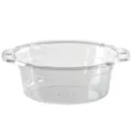 Thickened transparent plastic washbasin with handles for home and dorm bathroom use. - Small 28.5cm / Transparent Gray