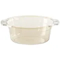 Thickened transparent plastic basin with handles, perfect for dorm, bathroom or home washing. - Small 28.5cm / Transparent Tea