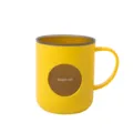 Dubbellaagse kleurblokkende mondspoelbeker tandenborstelbeker met handvat gele badkamerwasbeker - 301-400ml / Geel