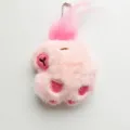 Ciondolo peluche rosa carino morbido portachiavi borsa charm soffice accessorio idea regalo - Stile Catena Sospesa / Capibara Rosa Laterale