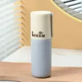 Portable travel toothbrush cup plastic wash storage box with lanyard for outdoor trip use. - Blue