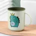 Leuke dinosaurus tandenborstelbeker, creatieve mondspoelbeker voor thuis met kroon motief. - 401-500ml / Groen