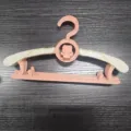 Plastic baby clothes hanger scalable non-slip infant drying rack pink children garment - Pink