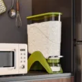 Huishoudelijk rijstdispenser voedselveilig keuken verzegelde graanopslag container duwen - L / Groen