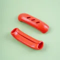 Red silicone pot handle cover heat resistant anti scald kitchen cookware accessory SKU - 2-Piece Set / Red