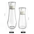 Clear glass seasoning bottle set with dustproof stainless steel spout, 260ml and 150ml sizes. - 150ML