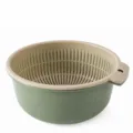 Dubbellaagse afvoer mand keuken vergiet groot groen fruit en groente waskom 24cm - L / Groen