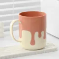 Kunststof mondspoelbak minimalistische badkamer tandenborstelbeker roze druipontwerp met lade - 301-400ml / Rood