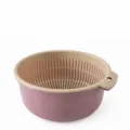 Cestello scolaprodotti a doppio strato in plastica frutta verdura cucina colore viola - Taglia M / Viola