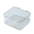 Transparante kunststof opbergdoos met deksel, stofdichte desktop-organizer voor thuis. - S / Helder Wit