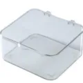 Transparante kunststof opbergdoos met deksel, handige desktop-organizer voor thuis. - L / Helder Wit