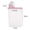 Transparenter Kunststoff Vorratsbehälter mit rosa Messbecher Deckel für die Küche. - 2.5L / Nordisches Rosa
