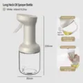 Glazen olie verstuiver fles 450ml keuken koken sproeier voor barbecue salade - 450ml / Wit
