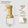 Giraf vorm druk oliespray fles 450ml, glazen kookolie vernevelaar voor BBQ en keuken gebruik. - 450ml / Geel