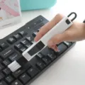 Mini keyboard cleaning brush, black and white gap cleaner tool for computer and keyboard. - Black
