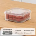 Transparante plastic vriesvlees opbergdoos 650ml vierkante verse bewaren voedselhouder - Grote Capaciteit