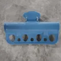Blauwe zeven-gats winddichte kledinghanger bevestigingsclip voor veilig drogen. - Blauw
