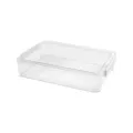Scatola porta documenti A4 in plastica trasparente organizer da scrivania impilabile. - Trasparente (Modello Alto)