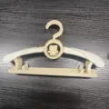 Plastic foldable children clothes hanger with cute bear design, non-slip baby coat hanger. - Yellow