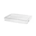 Scatola di immagazzinaggio di documenti impilabile in plastica trasparente A4 - Trasparente (Modello Basso)