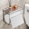Transparenter Acryl Toilettenpapierhalter Wandmontage wasserdichte Box fur das Badezimmer - Klarweiß