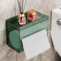Moderner grüner Acryl Toilettenpapierhalter wandmontiert wasserdichte Box für Bad - Luxus Grün