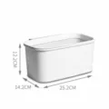Cesta de almacenamiento colgante gris organizador dormitorio plástico 25x14cm soporte - Blanco