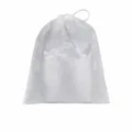 Grosser weisser Vlies-Schuhstaubbeutel Kordelzug Aufbewahrungstasche 32x48cm fuer Reisen - Doppelkordel Aufbewahrungstasche / Groß (32x48cm)