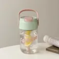 Bottiglia acqua separazione tè tazza paglia carina infusore frutta verde rosa modello. - Bicchiere per tè portatile - Verde