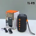 Portable wireless Bluetooth speaker with waterproof fabric design and TWS stereo sound. - Dark Gray