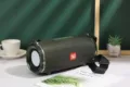 Tragbarer kabelloser Bluetooth-Lautsprecher mit wasserdichtem Design und tiefen Bässen. - Grün