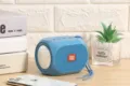 Tragbarer wasserdichter Bluetooth Lautsprecher mit Doppelmembran und starkem Bass. - Blau