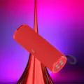 Tragbarer kabelloser Bluetooth-Lautsprecher mit Umgebungslicht und starkem tiefem Bass. - Rot
