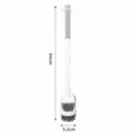 Brosse de toilettes grise murale avec long manche et ventouse, outil de nettoyage de salle de bains. - Gris