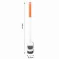 Brosse de toilettes longue avec ventouse, brosse de nettoyage murale en plastique. - Orange