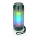 Tragbarer kabelloser Bluetooth-Lautsprecher mit bunten RGB-Lichtern und praktischer Handschlaufe. - Grün