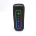 Tragbarer Bluetooth Lautsprecher mit RGB Licht, kabelloser Outdoor Subwoofer, Sound. - Schwarz