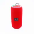 Tragbarer kabelloser Bluetooth-Lautsprecher mit LED-Licht, rotes Design für den Außeneinsatz. - Rot