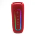 Tragbarer kabelloser Bluetooth-Lautsprecher mit bunter RGB-Beleuchtung und starkem Bass rot - Rot