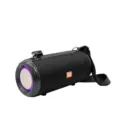 Enceinte Bluetooth portable étanche avec lumières colorées et sangle réglable. - Noir