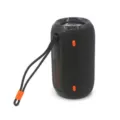 Tragbarer kabelloser Bluetooth-Lautsprecher Detail, zylindrisches Netzdesign mit Trageschlaufe. - Dunkelgrau