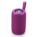 Tragbarer kabelloser Bluetooth-Lautsprecher in Lila mit praktischer Trageschlaufe und Stoff - Lila