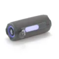 Portable outdoor wireless Bluetooth speaker with fabric mesh design and RGB light. - Gray