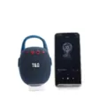 Tragbarer Outdoor Bluetooth Lautsprecher mit Karabiner Haken, kabelloser Mini Subwoofer - Blau