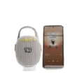 Tragbarer kabelloser Outdoor Bluetooth Lautsprecher mit Karabinerhaken und starkem Bass - Grau