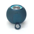 Haut-parleur Bluetooth sans fil portable avec lumières LED, audio mini basse en tissu. - Bleu marine