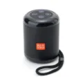 Kompakter tragbarer Mini-Bluetooth-Lautsprecher in Schwarz mit praktischer Trageschlaufe. - Schwarz