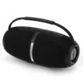 Tragbarer kabelloser Bluetooth-Lautsprecher mit TWS, RGB-Licht und tiefen Bässen, Schwarz - Großes Flaggschiff Schwarz